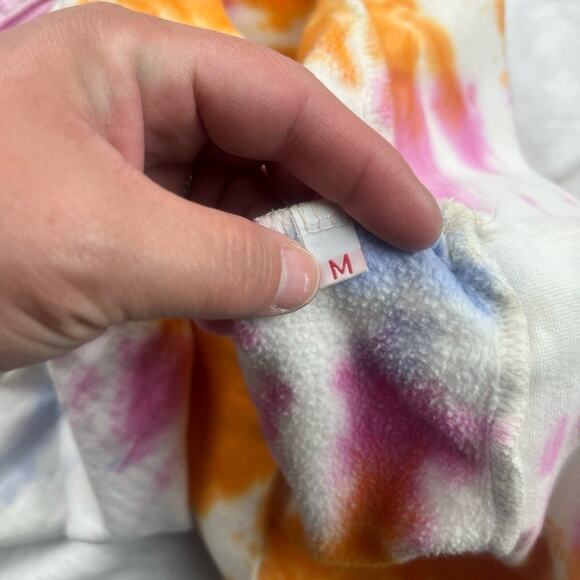 5SOS Wildflowers Band Hoodie M Multi-Color Tie-Dye Vibrant Hooded Boho Festival - Picture 4 of 6